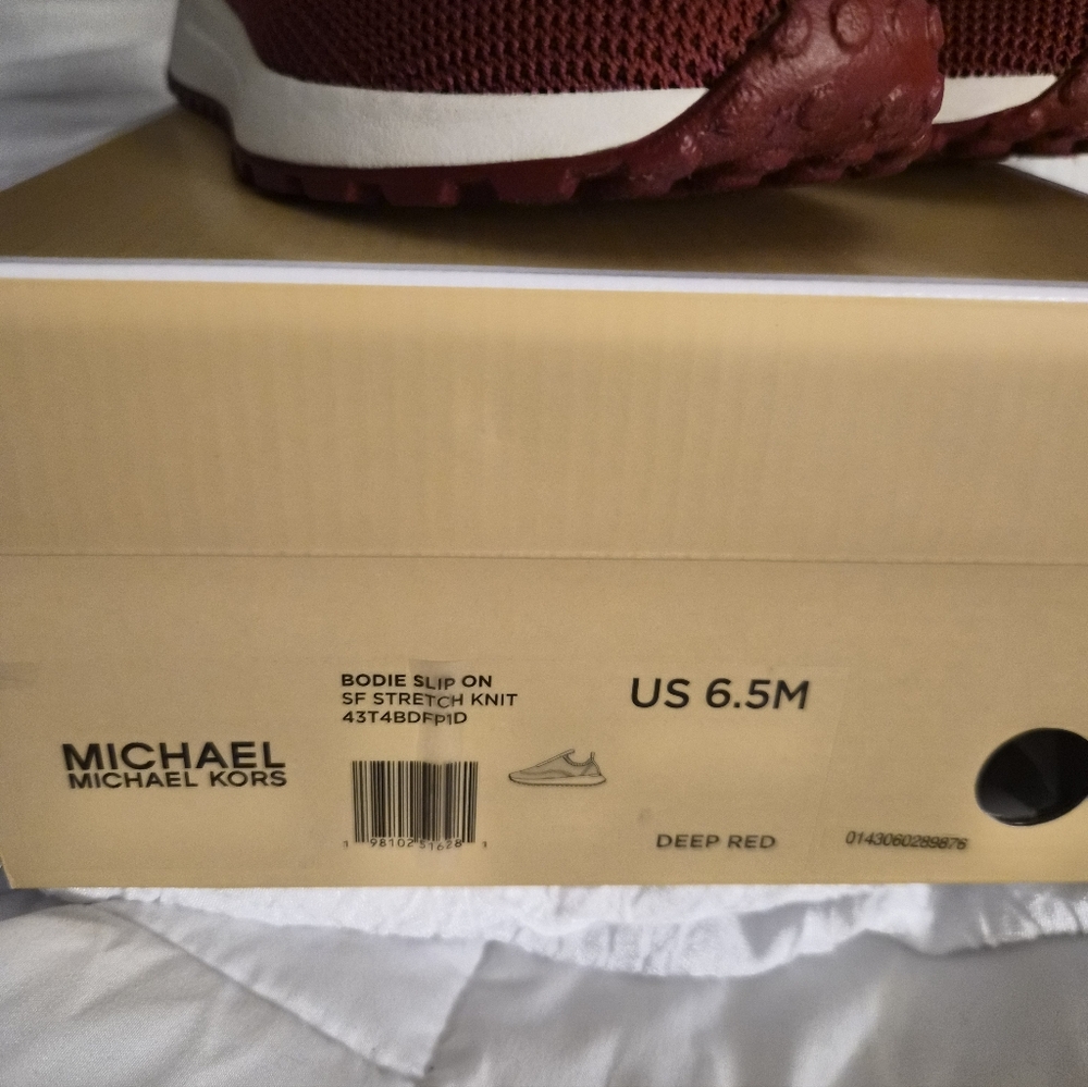 MICHAEL Michael Kors Bodie Stretch Knit Sneakerz ▪︎ Deep Red - Picture 10 of 11